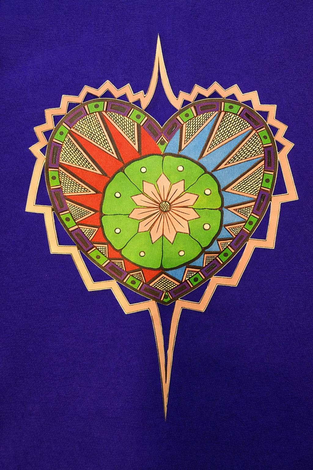 Good Peyote Heart Long Sleeve Tee - NAC, Native American Church, Indigenous made, Heavy Cotton