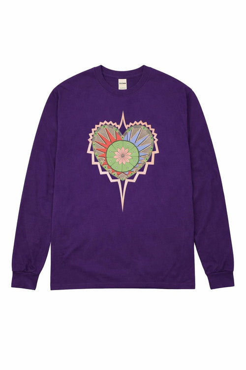 Good Peyote Heart Long Sleeve Tee - NAC, Native American Church, Indigenous made, Heavy Cotton