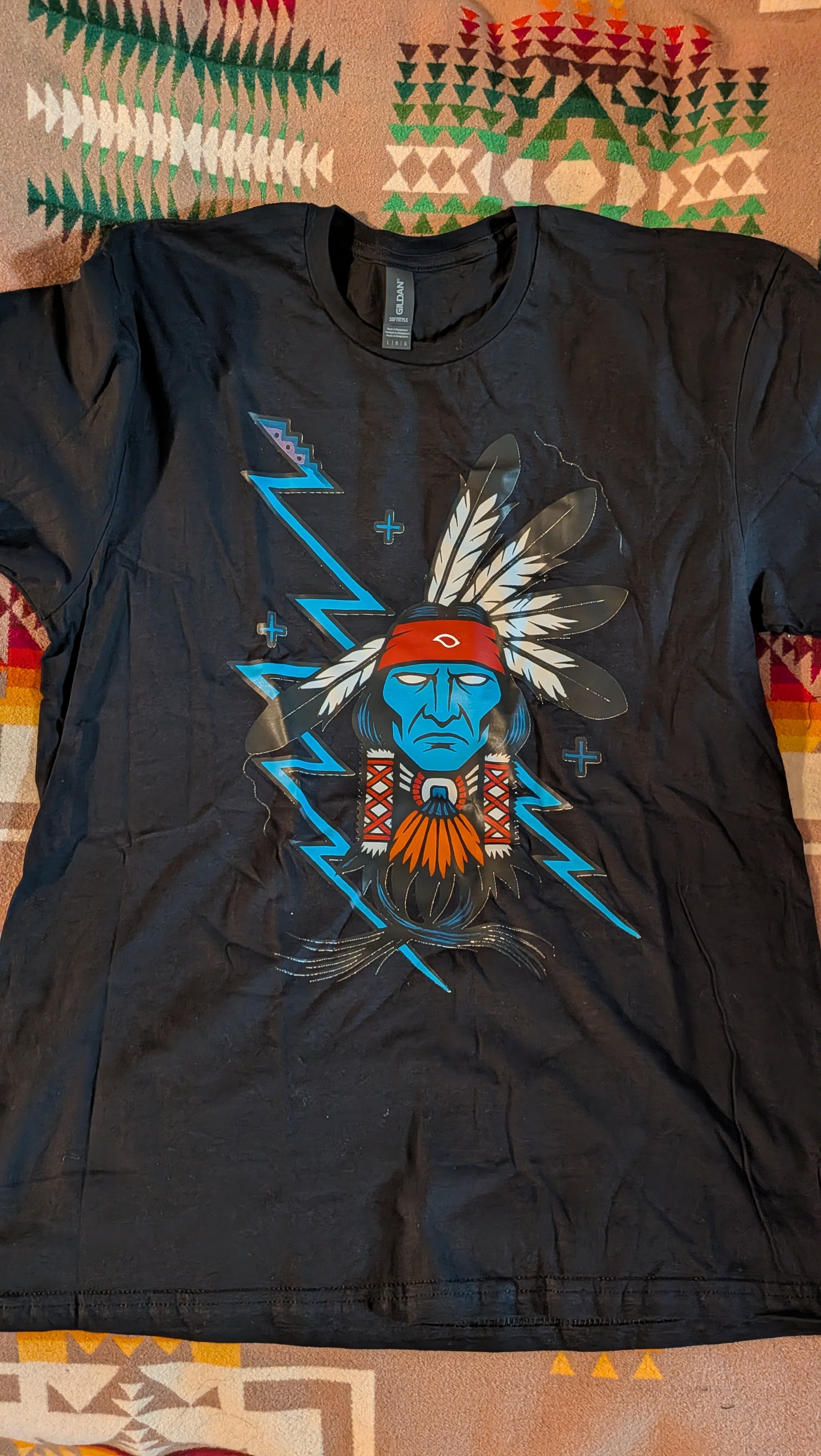 Native Warrior Tee - Native American, Tribal, Indigenous, Original Design by Klamath Modoc Artist
