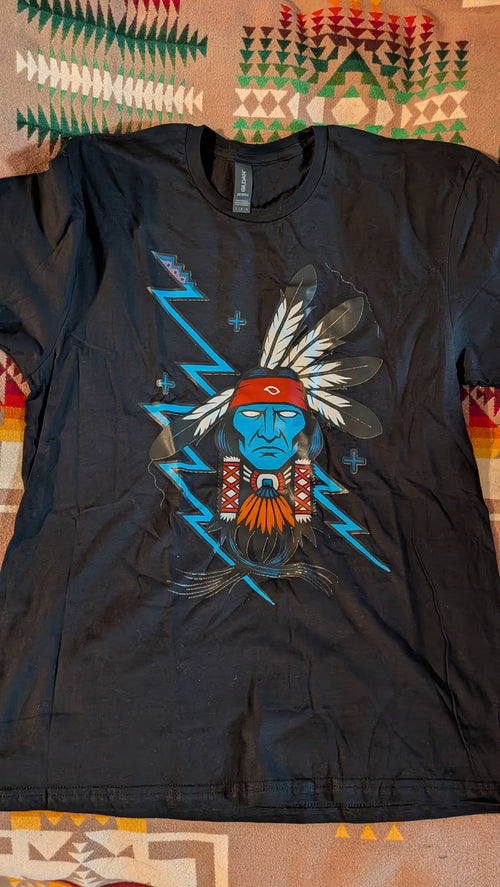 Native Warrior Tee - Native American, Tribal, Indigenous, Original Design by Klamath Modoc Artist