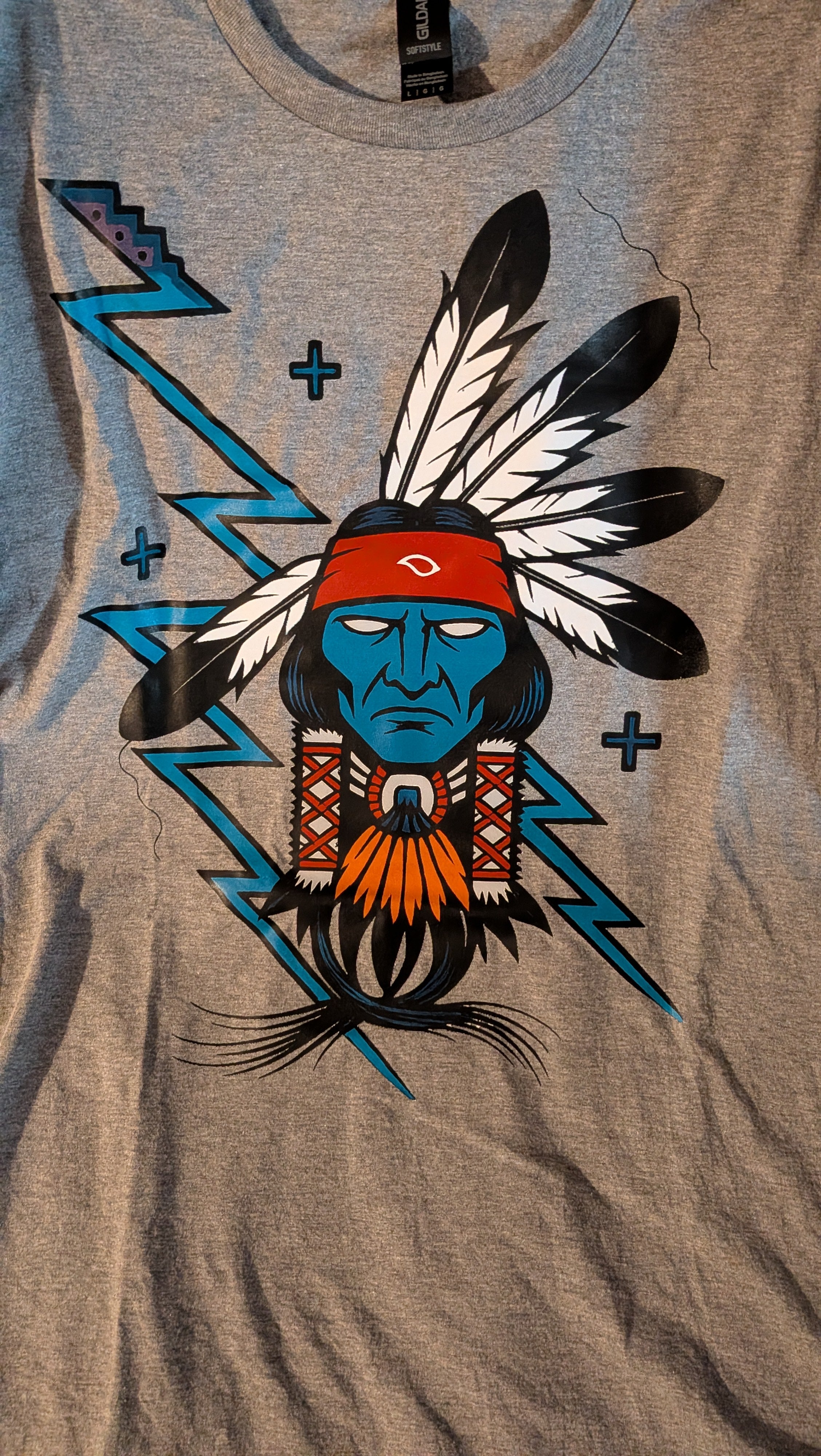 Native Warrior Tee - Native American, Tribal, Indigenous, Original Design by Klamath Modoc Artist