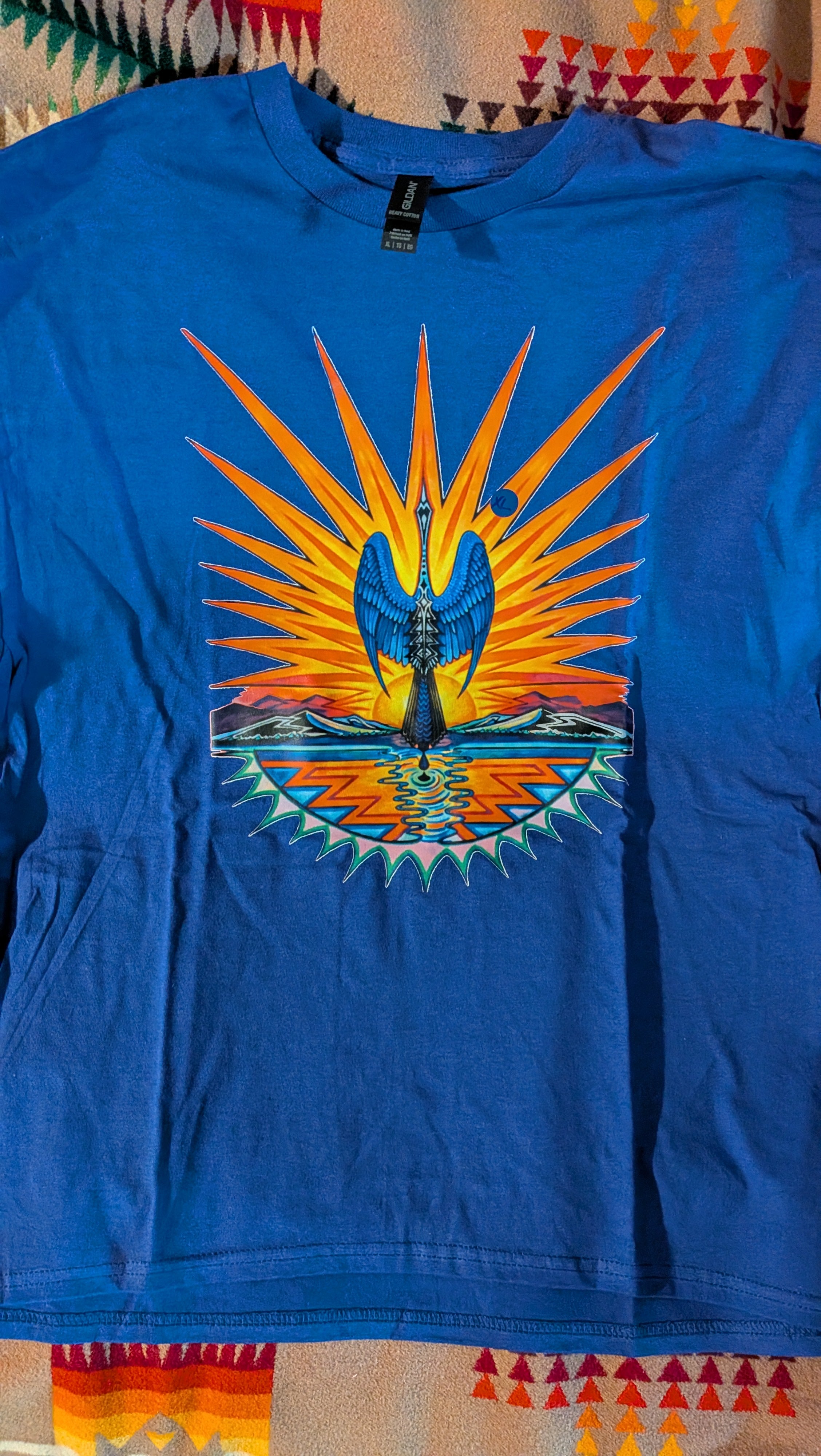 Prisma Waterbird T-Shirt - Native American Design by Klamath Modoc Artist