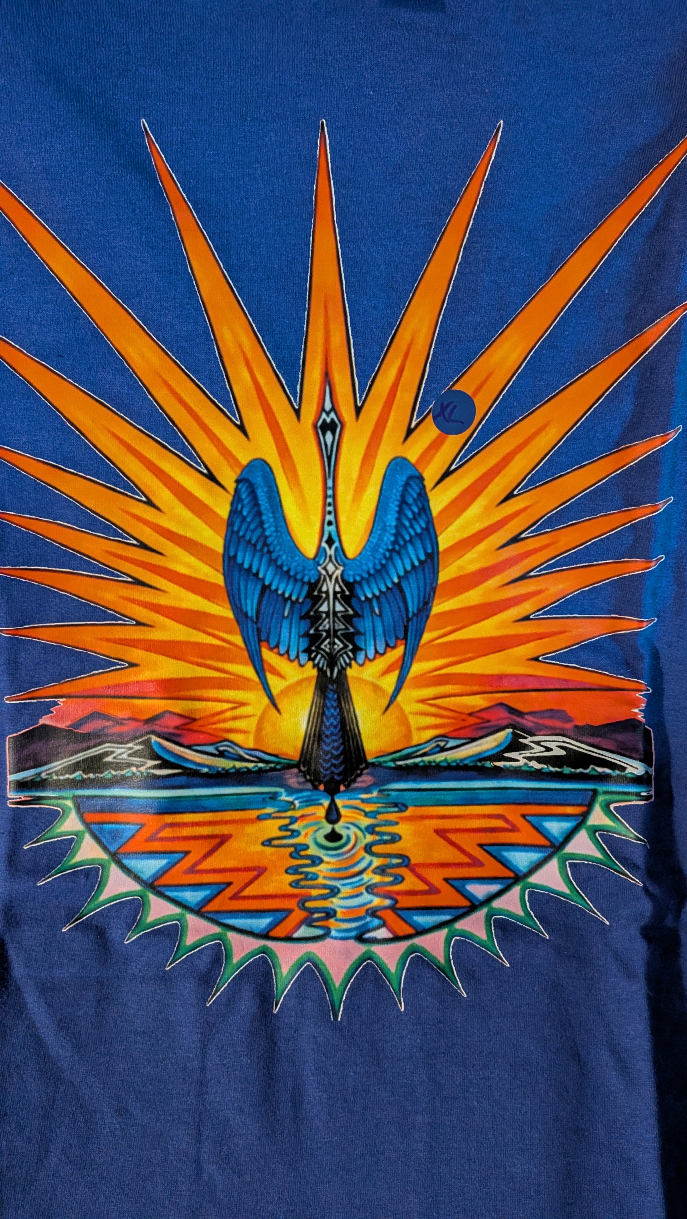 Prisma Waterbird T-Shirt - Native American Design by Klamath Modoc Artist