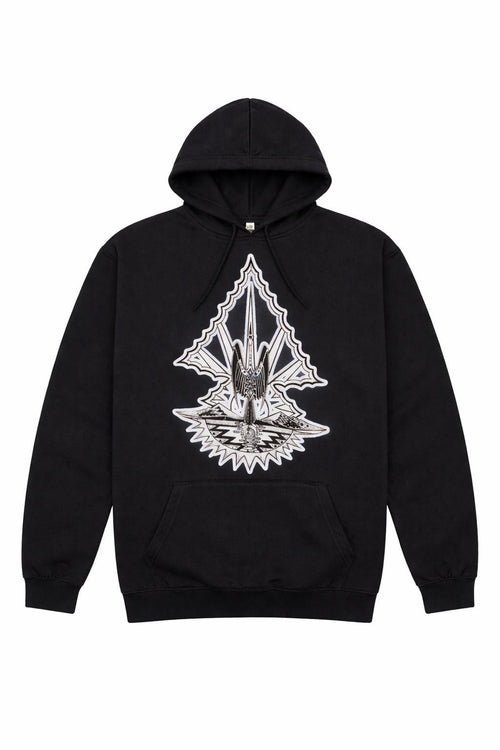 Classic Waterbird Hoodie - NAC, Indigenous, Tribal Design, Native American Church, Peyote Symbolism,  Oversized Sweatshirt
